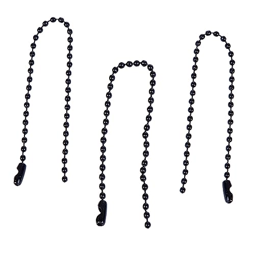 Sewroro 2 Sätze Tag-kette Perlen Haustier-tags Gliederkettenverbinder Kettenverschluss Schlüsselanhänger Kette Bag Chain Bastelsachen Halskette Kugelkette Eisenkette Black 100 Stück * 2 von Sewroro