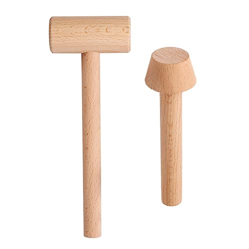 Sewroro 2 Stk Eierkuchenform Holzhammer Holzbackwerkzeug Backzubehör selber machen Minischlägel Pusher Handform Eierkuchenwerkzeug Putter Holzhämmer Hammerwerkzeuge zum Backen Schleifstab von Sewroro