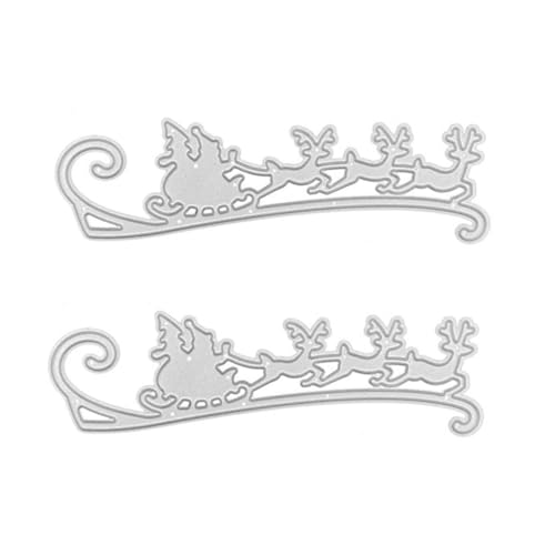 Sewroro 2 Stück Weihnachtssterben Gral Kitz Halloween Baum Bausatz weihnachtskarten basteln weihnachtsbasteln Weihnachtsprägung stirbt Schneideform Stanzformen Kohlenstoffstahl Silver von Sewroro