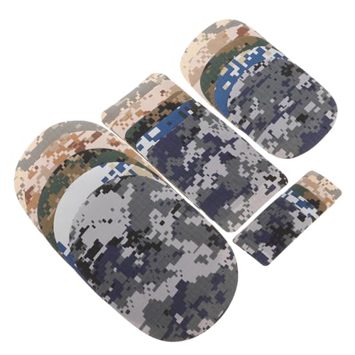 Sewroro 20 Stück Camouflage Patches Aufnäher Zum Aufnähen Für Kleidung Camouflage Knieflicken Flicken Für Kleidung Hosenflicken Aufnäher Kleidungsflicken Camo Nähflicken von Sewroro