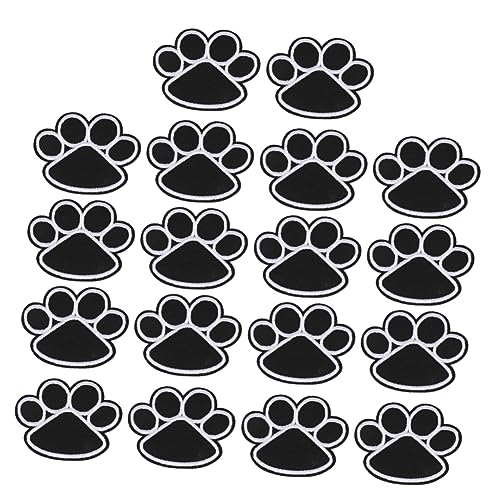 Sewroro 20 Stück Hundepfoten Aufkleber Reflektierende Hunde Patch Booties Hundepfotenabdruck Set Bestickter Hundepfotenabdruck Hundeschermaschine Bestickter Aufnäher Flicken Für von Sewroro