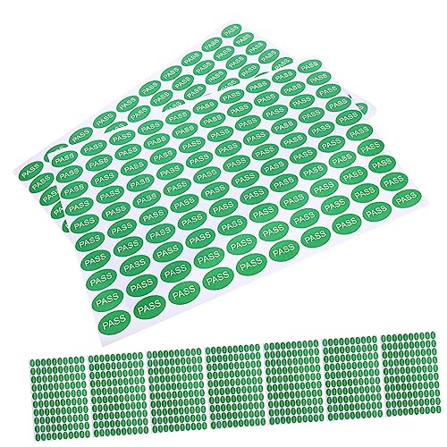 Sewroro 2000 Stück Ovaler Grüner Qc-pass-inspektionsaufkleber Etiketten Produkt Aufkleber Zum Scrapbooking Aufkleberpapier Vinyl Beschichtetes Papier Selbstklebend (stark Klebend) Green von Sewroro