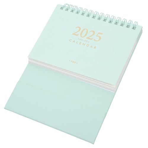 Sewroro 2025 Stehender Flip-Kalender Chinesischer Mondjahreskalender Mini-Tischkalender Staffelei Kalender Schreibtischdekor Bürokalender Tischkalenderpapier Schreibtischplaner Light Green von Sewroro