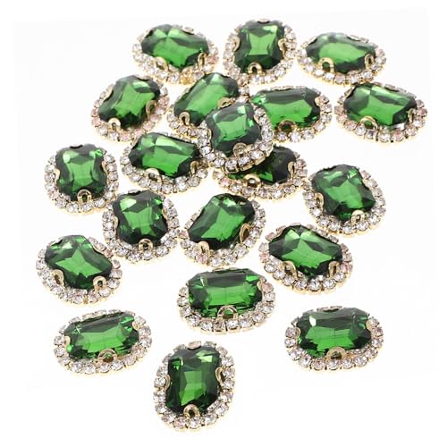 Sewroro 20St Handyhülle aus Strass bastelzeug rhinestones accesories Dekorative Nähte Handgemachte Materialien DIY-Glas-DIY-Strasssteine zarte kleine Strasssteine Strassdekore Kupfer Green von Sewroro