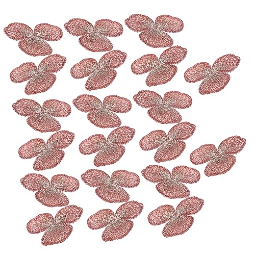 Sewroro 20St Kleidung Blumenbeete basteln Stickzubehör Stoffaufkleber applizierte Stickerei Blumenbeete selber machen Stickereiflecken Blumenflecken Blumenapplikationen Gittergewebe von Sewroro