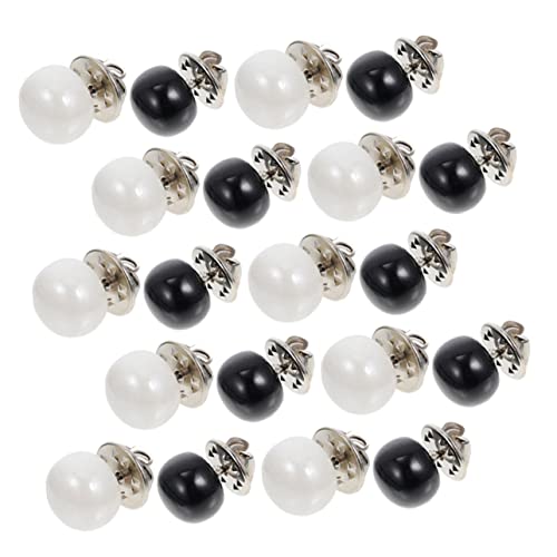 Sewroro 20St Knöpfe ohne Naht Maschenmarkierer Tasten Einfädler Nähverschlüsse Verschluss Nähen druckknopf set Weiße Knöpfe Faux Pearl Knöpfe Druckknöpfe Knöpfe für Bekleidungszubehör Harz von Sewroro