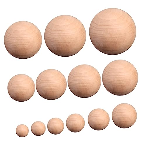 Sewroro 20St runde Kugel für Schmuckhandbuch hühner Bastelholzkugeln Übungsball Bälle für Wasserbälle Völkerball Spielplatzball massive Holzkugel DIY-Ball Hölzern von Sewroro