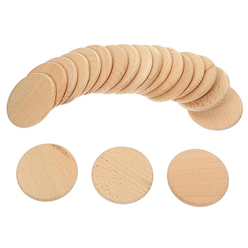 Sewroro 20St runde holzspäne selber machen Feuerholz Anlasser Klettschleifpapier weihnachtsdeko dekoration weihnachten basteln bastelset Bastelausschnitt unvollendete Holzausschnitte Buche von Sewroro