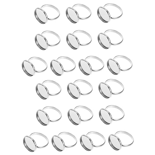 Sewroro 20st Ringhalter Verstellbare Ringrohlinge Fingerringeinstellungen Ringschmuckhalter Fingerringe Unteres Fach Lünettenringe Basis Des Fingerrings Leere Ringe Silver Rostfreier Stahl von Sewroro