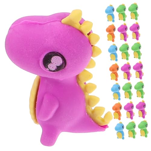 Sewroro 24 Stück tierischer Radiergummi erasers for schulsachen mini radiergummis Dinosaurierfiguren Dinosaurier-Spielzeugautos Radiergummi Tiere 3D-Radiergummis für Plastik von Sewroro