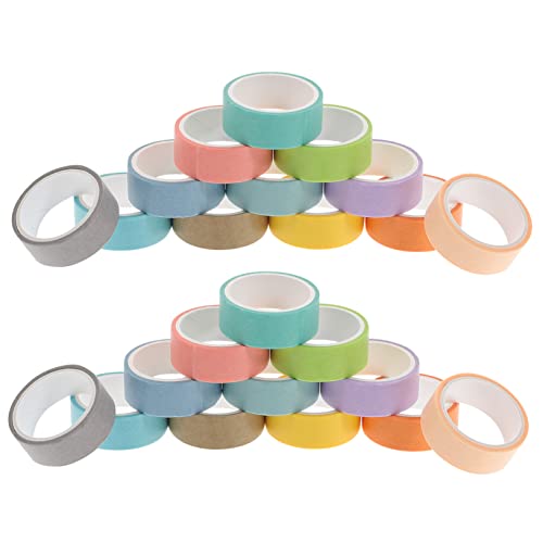 Sewroro 24St Einfarbiges Washi Tape Klebebänder Notizbuchbänder Washi-Tape für Kinder ästhetisch buntes Abdeckband scrapbook scheckheft Klebeband Handkontenbänder dünnes Washi-Tape Papier von Sewroro