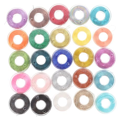 Sewroro 25 Stk Stickgarn embroidery thread bunter Nähfaden Kreuzfäden Nähgarn Stickzubehör Nähzubehör DIY-Thread Kreuzstichzubehör Bastelzubehör zum Nähen Polyester von Sewroro