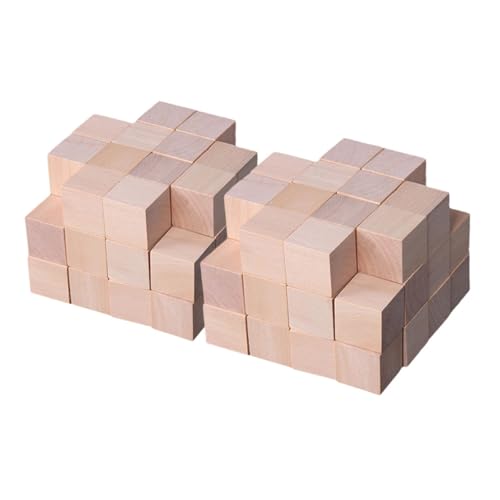 Sewroro 250 Stück Quadratische Holzbausteine Bausteine Kinderspielzeug Unvollendete Leere Holzblöcke Holzwürfel Zum Basteln Leere Holzwürfel Holzwürfel Kinderblockspielzeug von Sewroro