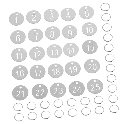 Sewroro 25St Nummernschild schlüsselkennzeichnung Schlüsselanhänger für Etikett für Schlüsselkennungen nummerierte Schlüsselanhänger Etiketten für Schlüsselanhänger von Sewroro