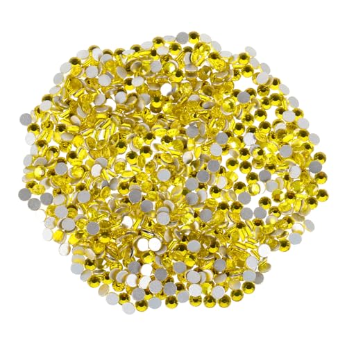 Sewroro 2880 Stück Kristall-nagellack Nagel Diy Ornamente Nailart-ornamente Maniküre-strasssteine Nagelkunstverzierung Nagelkunst Strass Strassverzierungen Selber Machen Yellow Glas von Sewroro