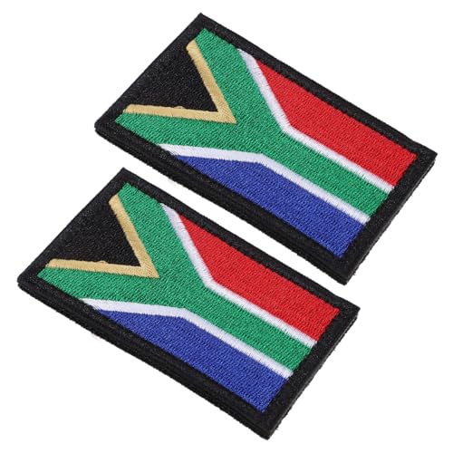 Sewroro 2St am Armband zarte südafrikanische Flecken dekoratives Südafrika-Patch-Dekor Flaggenpatch Rucksack-Patch-Dekor Kleiner Aufnäher mit Südafrika-Muster Stoff von Sewroro