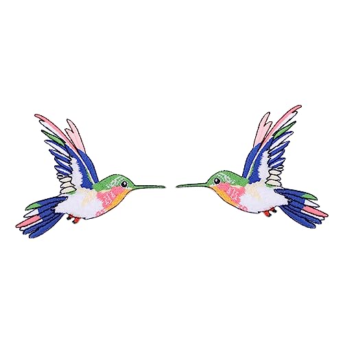 Sewroro 2st Banner Platte Fliegender Kolibri Patch -tier Faltbarer Schlauch Kleiner Schlauch Durchnässt Netz Flicken Aufnähen Sandwich-polierpads Arbeiten Fischgrätengriff Rayon Colorful von Sewroro