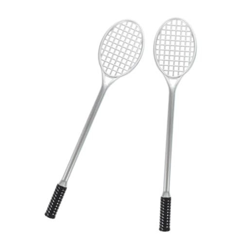 Sewroro 2st Schläger-gelstift Lustiger Stift Kugelschreiber in Form Eines Tennisschlägers Tintenroller Dekorative Tintenstifte Kreative Gel-tintenstifte Büro Stifte Plastik Silver von Sewroro