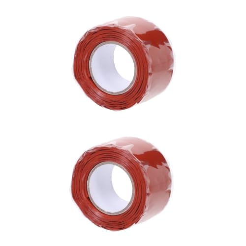 Sewroro 2st Wasserdichtes Reparaturband Klempnerreparaturband Schwarzes Klebeband Schwarzer Schlauch Rohrgewindeband Spülmaschinenschlauch Nahtband Leitung Schlauchband Rot Silikon-gummi von Sewroro