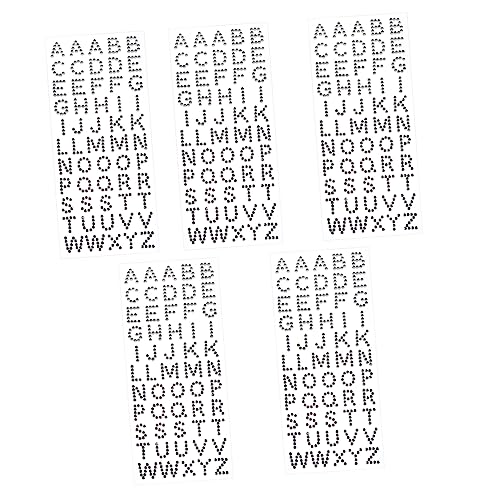 Sewroro 3 Sätze Alphabet-diamant-aufkleber Scrapbooking Sticker Scrapbook Stickers Selbstklebender Aufkleber Buchstaben-patches Diy Liefert Alphabet-aufkleber Acryl 5 Blatt * 3 von Sewroro