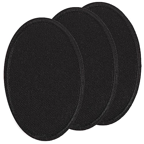 Sewroro 3 Stück Ovaler Stickerei-patch Stoffaufnäher Benutzerdefinierter Patch Jacke Reparatur Zit Dekorative Aufnäher Für Kleidung Fixer Flecken Der Patch Polyester Und Baumwolle Black von Sewroro