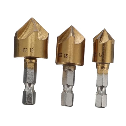 Sewroro 3 Stück Teiliges Hexagonal Bohrer mit Fünf Schneiden Titanbeschichtete Kegelstufen für Schnelles Zentrieren Selbstzentrierend Langlebig Vielseitig für Bohren und Entgraten Sewroro 3 Stück Teiliges Hexagonal Bohrer mit Fünf Schneiden Titanbeschichtete Kegelstufen für Schnelles Zentrieren Selbstzentrierend Langlebig Vielseitig für Bohren und Entgraten von Sewroro