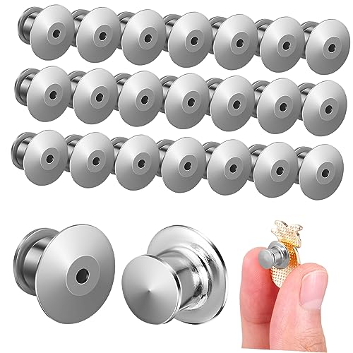 Sewroro 30 Stk. Federstifthalter Silber 30er Set Pin-rückseite Verriegelung Schlüssel Umschalten Sicherungsstift Abzeichen Zurück Schild Stifte Ansteckblume Spule Thumbtacks Zinklegierung von Sewroro