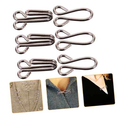 Sewroro 30 Stück Hakenschnalle für Hosen aus Metall Nahttrenner ergonomische Häkelnadeln Schließe Nähhaken Nähgarn sewing accessories coat hooks Haken und Ösen nähen Austausch der Hakenöse von Sewroro