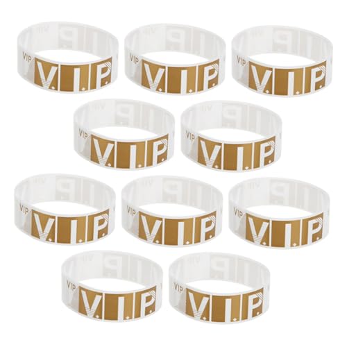 Sewroro 300st Armband Armband Event-armband Vip-event-armbänder Vip-armbänder Vip-armband Event-armbänder Aus Papier Papierarmbänder Für Veranstaltungen Golden Synthetisches Papier von Sewroro