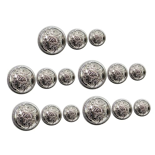 Sewroro 30St Metallknöpfe runde Bastelknöpfe Knöpfe für Kleidung modische nähknöpfe Tasten blouses for women women's blouses & shirts Metallknopf modischer Nähknopf Zinklegierung Silver von Sewroro