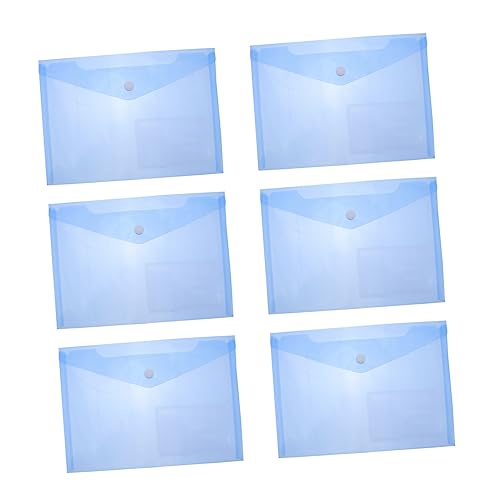 Sewroro 30st Transparente Aktentasche A4file-halter Briefordner Umschläge Poly-umschläge Stifthalter Mit Kette Für Den Schreibtisch Tasche Mit Druckknopf Ordner & Zubehör Papier Blue Pp von Sewroro