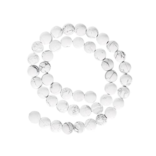 Sewroro 35St armband zubehör Schmuckherstellung aus Perlen weiße türkisfarbene Edelsteine wohnungsdeko wohnraumdeko beads Abstandshalter selber basteln Bastelperlen selber machen Magnesit von Sewroro