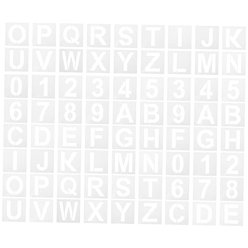 Sewroro 36st Vorlage Für Buchstaben Zahlenschablonen Zum Malen Schablonen Zum Malen Von Zahlen Schablonen Zum Malen Von Buchstaben Alphabet Malschablonen Alphabet-Form Das Haustier Weiß von Sewroro