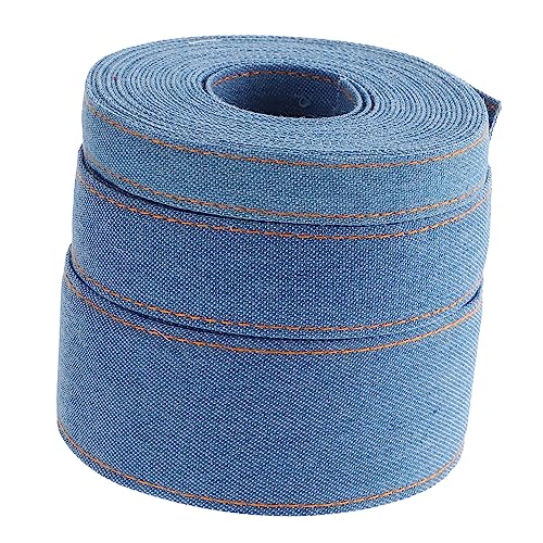 Sewroro 3St Denim-Gurtband seidenband ribbon bandalette Kleidungsaccessoires dekoratives Paketband dekoratives Geschenkband DIY zubehör Bastelzubehör Denim aus Polyester-Baumwolle Blue von Sewroro