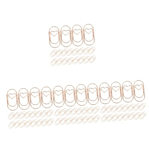 Sewroro 4 Sätze Büroklammer Schöne Dateiclips Die Büroeinrichtung Office-datei-clips Karten Clip Papierklemmen Metallclips Kleine Dokumentenklammern Metallklammern Rose Gold 20 Stück * 4 von Sewroro