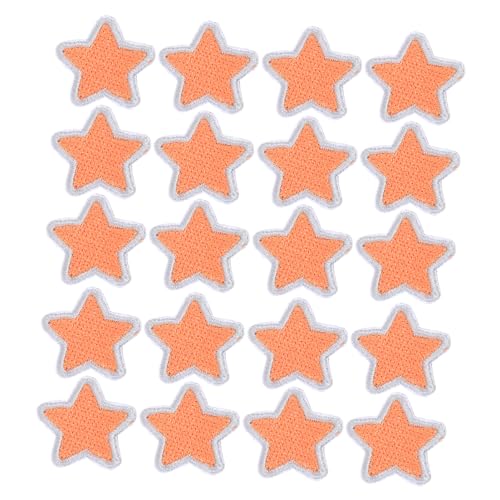 Sewroro 4 Sätze Pentagramm-patch Dekorative Patches Dekorative Aufnäher Für Kleidung Säckchen Packetbandrollen Exquisite Stickereiapplikationen Selbstklebende Patches Orange 20 Stück * 4 von Sewroro