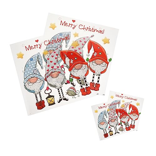 Sewroro 4 Stück Weihnachts-Wärmeübertragungsmalerei Gnome-Aufkleber Weihnachtssymbol-Patches packetbandrollen dekoration weihnachten Weihnachtswichtel-Patches Kissenbezug Transferdekor von Sewroro