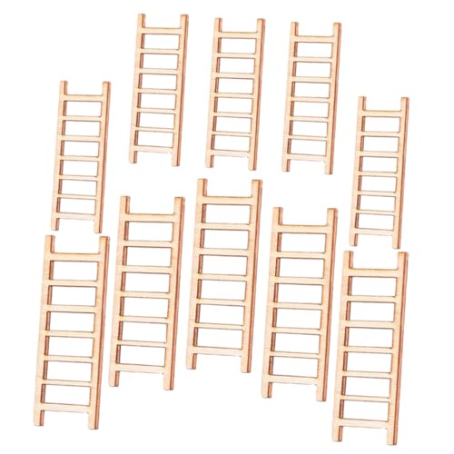 Sewroro 40 Stück Holztreppen Landschaftsleitern Miniaturleiter Winzige Leiter DIY Foto Requisiten Mini Gartenleitern Puppenhausleiter Trittleiter Miniaturleitern Minileiter von Sewroro