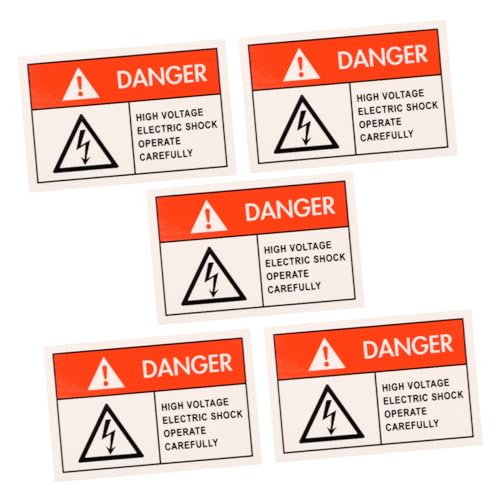 Sewroro 5 Stk Warnschilder für Elektrizität automatische Aufkleber Außenaufkleber Kabelband -Aufkleber Kein Werbeschild für lustig fragiles Heiligtum pp synthetisches Papier von Sewroro