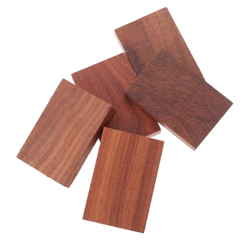 Sewroro 5 Stück Bauholz Draht Aufsehen Hartholz Stangen Lüftungsabdeckung Jumbo naturholz holzspielsachen holzplatten kleiner Holzblock Schnitzblöcke Kleinblättriges rotes Sandelholz Brown von Sewroro