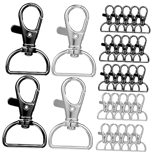 Sewroro 50 Pcs Karabiner Haken Schlüsselanhänger Schlüssel Kette Ringe Swivel Verschlüsse Zink Legierung von Sewroro