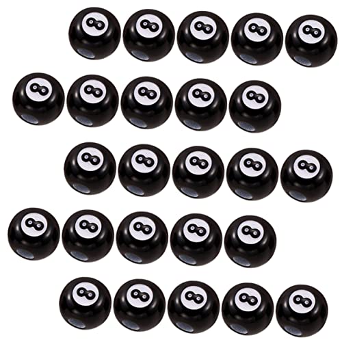 Sewroro 50 Stück Acryl-pool-perlen-armband Billardkugeln Schlüsselanhänger Süß Billard- Billiard Ball Runde Perlenperlen Sternperlen in Verschiedenen Farben Perlen-kits Bausatz Black von Sewroro