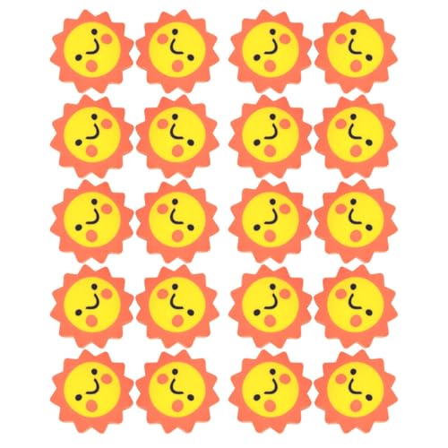 Sewroro 50 Stück Sonnenblumen-radiergummi Mini-radiergummis Für Mini-radierer Masse Süße Radiergummi Für Große Mini-radiergummis Süße Radiergummis Kawaii Orange von Sewroro