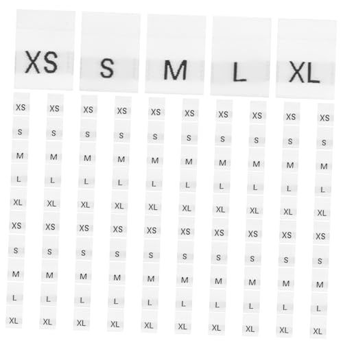 Sewroro 500 Stück Gewebtes Etikett für Kleidung Spülbeckensieb wiederaufladbare Batterien Spender Türaufkleber größenetiketten stoffetiketten Nähetikett Bekleidungsetiketten Polyester Weiß von Sewroro