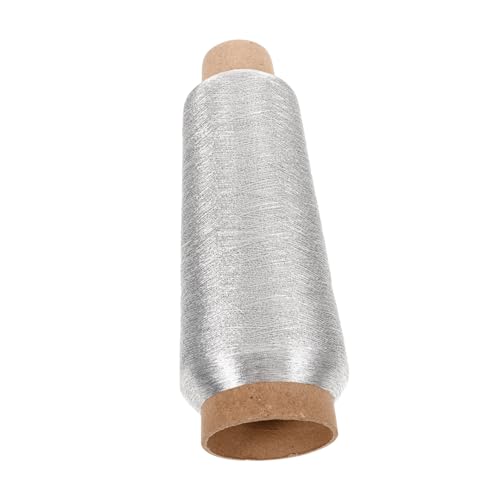 Sewroro 5000 150d Nähgarn weißer Faden metallisches Stickgarn Spulen Metallic sewing thread Gold sewing thread overlock nähmaschine metallisches Maschinenstickgarn Goldspule Nähgarn Silver von Sewroro