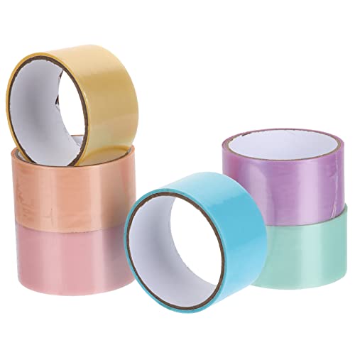 Sewroro 6 Rollen klebriges Papierband farbiges, klebriges Kugelband klebriges Ballband klebriges Rollband geldgeschenke weihnachten bastelzeug klebriges kugelrollband farbiges Klebeband von Sewroro