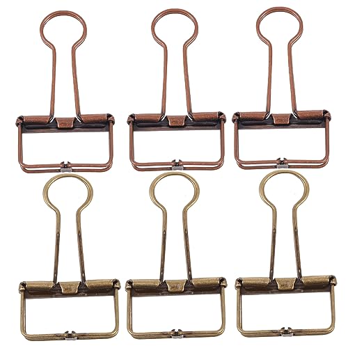 Sewroro 6 Stück Elliot Ordner Papiere Binder Büroklammern Zeichnung Befestigungsklammern Binder Clips Büro Retro Clips Board Jumbo Professionelle Metall Aktenklammern Exquisite Testpapier von Sewroro