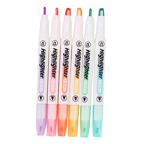 Sewroro 6 Stücke Highlighter Marker Gel Stift Spitze Transparent Klar Versenkbare Pastell Studenten Schreibwaren Bunte Kunststoff von Sewroro