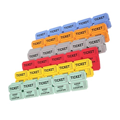 Sewroro 600 Stück Tombola Tickets Aufkleber Etiketten Karnevals Auktionen Tickets Universal Tickets Event Ticket Etiketten Tombola Tickets Party Tombola Tickets Doppeltes Offset von Sewroro