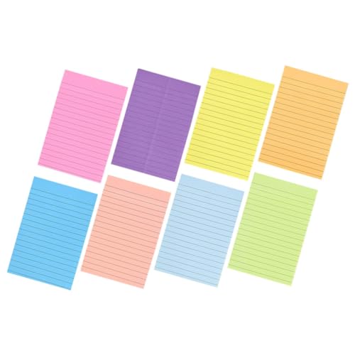 Sewroro 8 Haftnotizen Mit Fluoreszierenden Horizontalen Linien Für Büro Schule Abreißbare Notizblöcke Selbstklebende Notizblöcke Karten Memo Haftnotizen Notizaufkleber von Sewroro